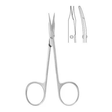 McKesson 43-1-111 - Tenotomy Scissors McKesson Argent™ Stevens 4-1/8 Inch Length OR / Surgical Grade Stainless Steel Finger Ring Handle