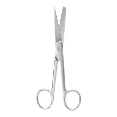 McKesson 43-1-265 - Operating Scissors McKesson Argent™ 4-1/2 Inch Length OR / Surgical Grade Stainless Steel Finger Ring Handle Straight Sharp Tip / Blunt Tip
