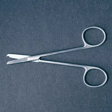 McKesson 43-2-352 - Stitch Scissors McKesson Littauer 4-1/2 Inch Length Office Grade Stainless Steel NonSterile Finger Ring Handle Straight Blunt Tip / Blunt Tip