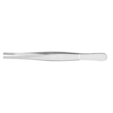 McKesson 43-2-705 - Dressing Forceps McKesson 4-1/2 Inch Length Floor / Office Grade Pakistani Stainless Steel NonSterile NonLocking Thumb Handle Straight Serrated Tips