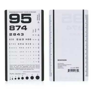 McKesson 63-3053 - Eye Chart McKesson 14 Inch Distance Acuity Test