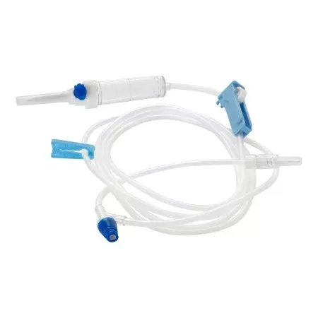 McKesson Primary IV Administration Set MedStream Gravity 1 Port 20 Drops / mL Drip Rate Without Filter 81 Inch Tubing - Box of 50 - MS721-BX