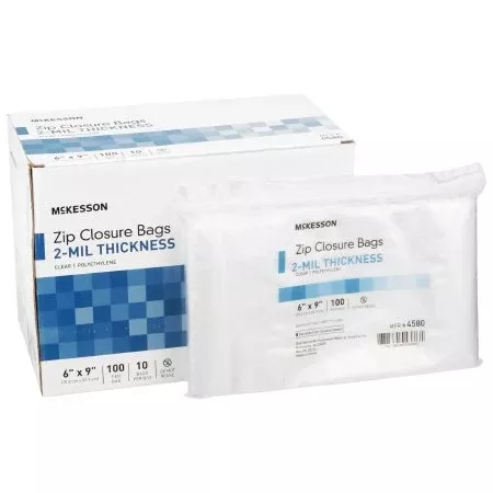 McKesson Reclosable Bag McKesson 6 X 9 Inch Polyethylene Clear Zipper Closure - Pack of 1 - 4580-PK