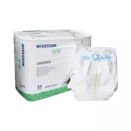McKesson Unisex Baby Diaper McKesson Size 2 Disposable Heavy Absorbency - Case of 4 - BD-SZ2-CS
