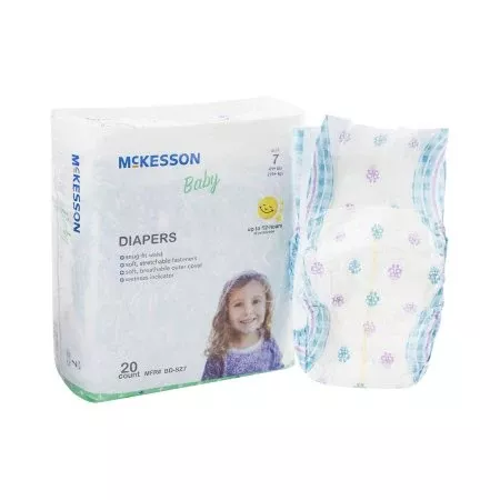 McKesson Unisex Baby Diaper McKesson Size 7 Disposable Heavy Absorbency - Case of 4 - BD-SZ7-CS