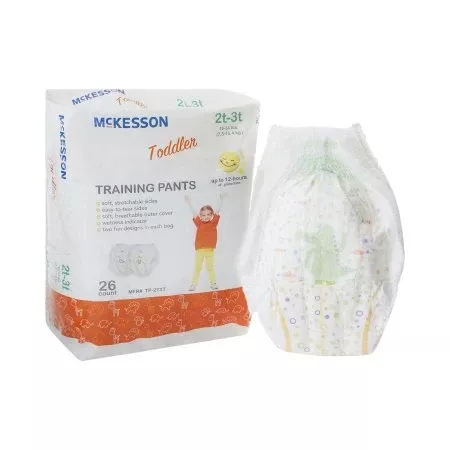 McKesson Unisex Toddler Training Pants McKesson Pull On with Tear Away Seams Size 4T to 5T Disposable Heavy Absorbency - Bag of 1 - TP-4T5T-BG