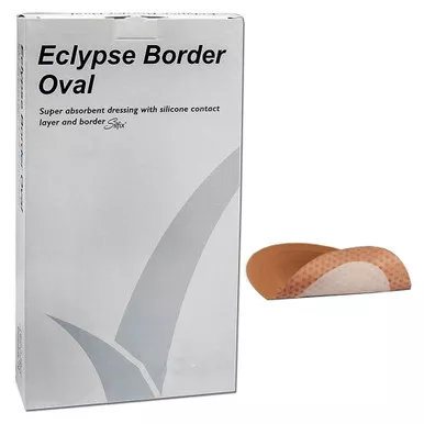 Medi Usa CR4300 - Eclypse Border Oval Super Absorbent Dressing, 4" x 8"