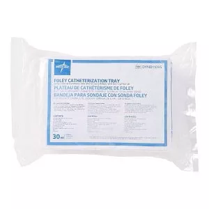 Medline 2-Layer Add-A-Cath Trays with Drain Bag - Two-Layer Add-A-Cath Tray with Antireflux Device Drain Bag, 10 mL - DYND11020