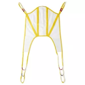 Medline 2-Point U-Shaped Patient Slings - Disposable 2-Point U-Shaped Patient Sling with Head Support, 700 lb. Capacity, Large - MDS2PTDHBL