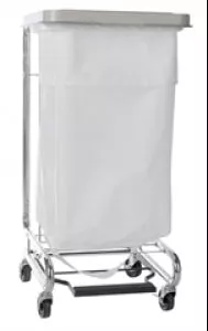 Medline 200 Denier Nylon Hamper Bags - Nylon Hamper Bag with Drawcord, Navy Blue, 25" - MDT021349NVY