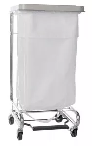 Medline 200 Denier Nylon Hamper Bags - Nylon Hamper Bag with Drawcord, Orange, 18" - MDT021348ORG