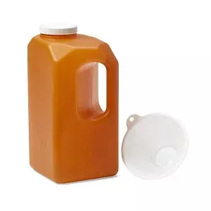 Medline 24-Hour Urine Collection Bottle - 24-Hour Urine Specimen Container, Amber, 3000 mL - DYND80024