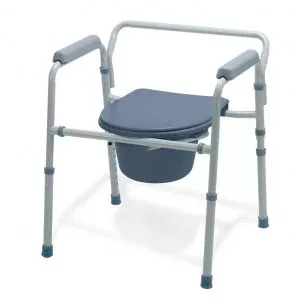 Medline 3-in-1 Folding Commodes - 3-in-1 Folding Steel Commode, 350 lb. Weight Capacity, Economy - G1-202EX4
