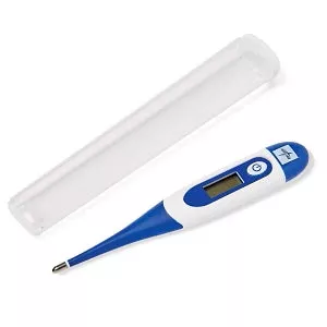 Medline 30-Second Flex-Tip Oral Digital Stick Thermometer - 30-Second Oral Digital Thermometer with Flex Tip and Fahrenheit / Celsius, for Oral, Rectal or Axillary Use - MDS99901