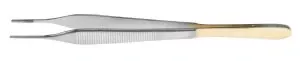 Medline Adson Dressing Forceps - Adson Dressing Forceps, Tungsten Carbide, Cross Serrated, 6" - MDG0641666
