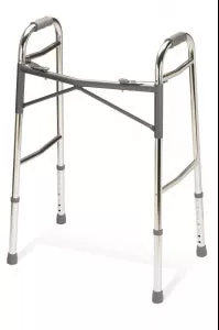 Medline Adult Heavy-Duty 2-Button Folding Walkers - Adult Folding Walker, 2 Button, Heavy Duty - G07767
