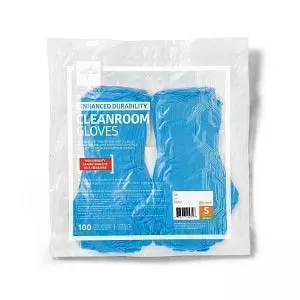 Medline Advanced Protection Cleanroom Nitrile Gloves - Advanced Protection Cleanroom Nonsterile Nitrile Gloves, Blue, Size S - CLPRO31
