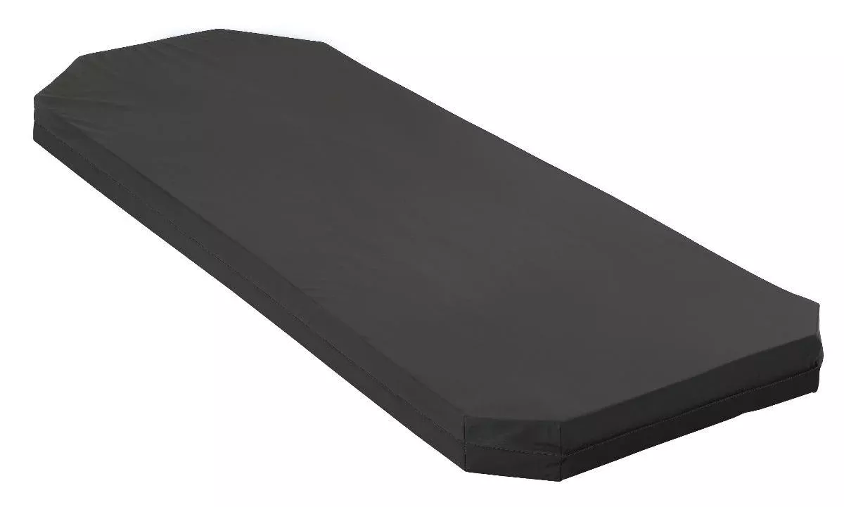 Medline Advantage Visco 3 Layer Stretcher Foam Pads with 12" Angle Cut - Visco Stretcher Pad with Armorguard Cover, 30" x 75" x 4" - MDTS3075V4EAR