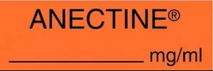 Medline Anesthesia Syringe Labels - Anectine Fluorescent Red mg / mL Tape - AT1
