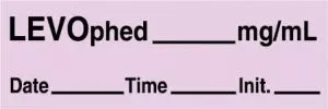 Medline Anesthesia Syringe Labels - Levophed Lavender mg / mL Tape - ATX314