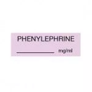 Medline Anesthesia Syringe Labels - Phenylephrine Lavender mg / mL Tape - AT268