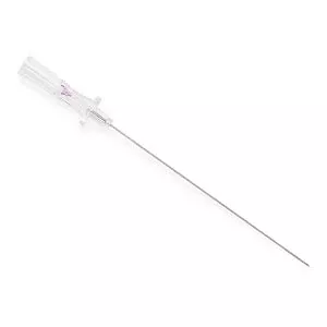 Medline Angiography Introducer Needles with Bevel Indicator - Echogenic Angiography 24G x 1.5" (4 cm) Introducer Needle with Bevel Indicator, Extra-Thin Wall, Clear Hub - DYNJNDLI244E