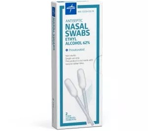 Medline Antiseptic Nasal Swabs with 62% Ethyl Alcohol - Antiseptic 62% Ethyl Alcohol Nasal Swabs - MDS1972