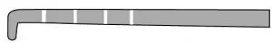 Medline Arthroscopic Probe Hook - PROBE, ARTH, HOOK, GRAD, TRIA HNDL, 3MM, 240MM - MDS9911152