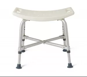Medline Bariatric Bath Benches, No Back - Bariatric Bath Bench without Back, 14"-17" Adjustable Seat Height, 550 lb. Weight Capacity - MDS89740AXW