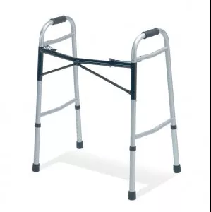 Medline Bariatric Folding Walkers - Adult Bariatric Folding Walker, 2 Button, 650 lb. Capacity, Basic Steel - MDS86410XWB