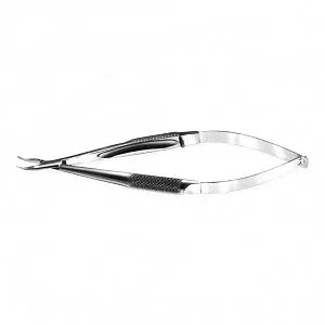 Medline Barraquer Micro Needle Holders - 5-1/4" (13.3 cm) Standard Curved Locking Barraquer Needle Holder with 9 mm Jaw - MDS2421941