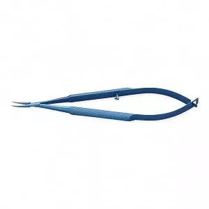 Medline Barraquer Micro Needle Holders - 5" (12.7 cm) Straight Locking Titanium Barraquer Needle Holder with 9 mm Jaw - MDS3459891