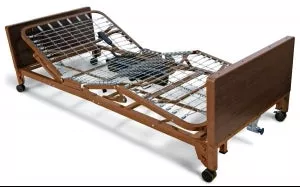 Medline Basic Homecare Hospital Beds - Basic Low Full-Electric Hospital Bed with 9.5"-22.5" Height Range - MDR107003ELO