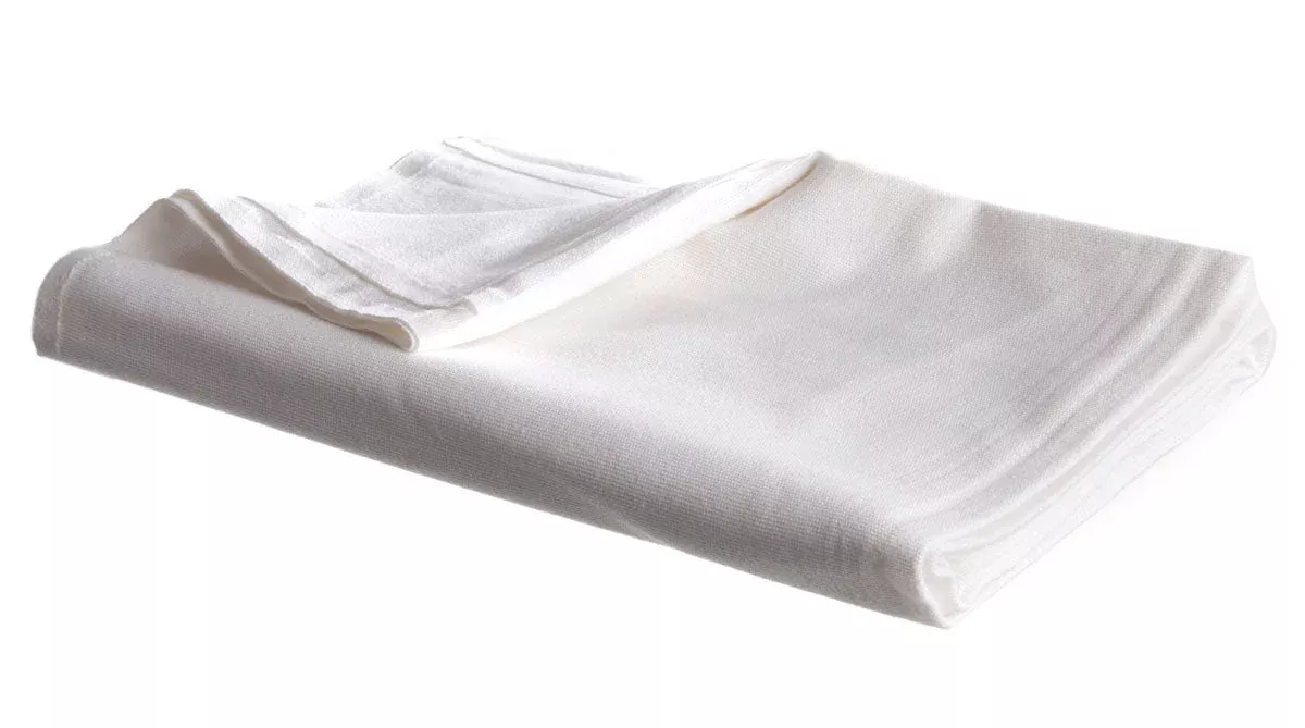 Medline Bleached Flannel Spread Blanket - BLEACHED, FLANNEL, BLANKET, 70X90, 1.75LB - MDTR103175WHI