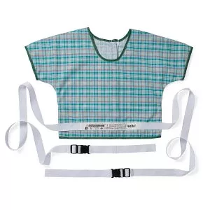 Medline Blended Safety Vests for Patients - Jacket Restraint, Safety, Polyester and Cotton, Size S - MDT8283360S