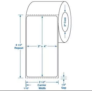 Medline Blnk Thrm Trans Label - DBD-LABEL 4X2IN BLNK THRM TRANS - TTL22