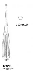 Medline Bruns Bone Curettes - 6.75" (17 cm) Fig 4 Straight Bruns Bone Curette - MDS3247204