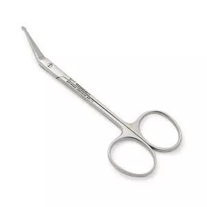 Medline Bulb Tip Ophthalmic Scissors - SCISSOR, FINE, ANG, BULB TIP, 4.5" - MDS0804911