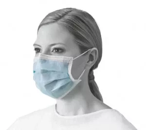 Medline Bulk Packaged Face Masks - Face Mask with Ear Loops, Blue, Bulk Packaging - NON28100