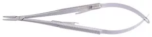 Medline Castroviejo Smooth Micro Needle Holders - Castroviejo Curved Locking Needle Holder with 10 mm Jaw, 5-1/2" (14 cm) - MDS0750386