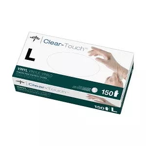Medline Clear-Touch Vinyl Multipurpose Gloves - Clear-Touch Powder-Free Vinyl Multipurpose Gloves, Size XL - CLE204