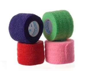 Medline Co-Label CoFlex Nonsterile Cohesive Bandages - CoFlex NL Nonsterile Self-Adherent Bandages, Assorted Colors, 2" x 5 yd. (5.1 cm x 4.6 m) - MDS088002CP