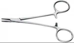 Medline Collier Micro Needle Holders - Collier Needle Holder, Serrated Tip, 5", 12.5 cm - MDS2412212