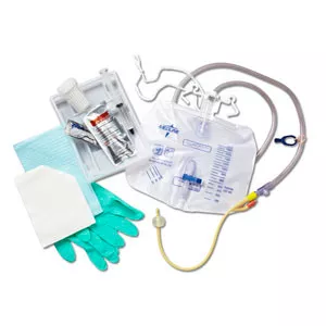 Medline DYND11003 - Silicone-Elastomer Coated Closed System Foley Catheter Tray 16 Fr 10 cc