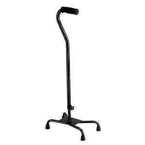Medline MDS86222W - Guardian Aluminum Small Base Quad Cane, Black