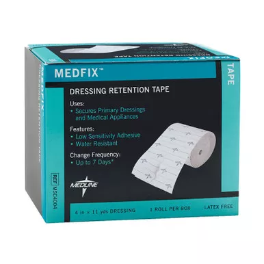 Medline MSC4002 - Dressing Retention Tape with Liner MedFix™ Water Resistant Nonwoven 2 Inch X 11 Yard White NonSterile