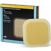 Medline MSC5444 - Exuderm Satin Hydrocolloid Wound Dressing, 4" x 4"