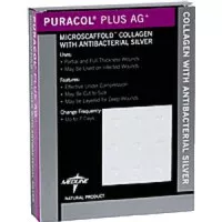 Medline MSC8744EP - Puracol Plus AG Collagen Antimicrobial Silver Dressing, 4-1/4" x 4-1/2" - Replaces 60MSC8744EPZ