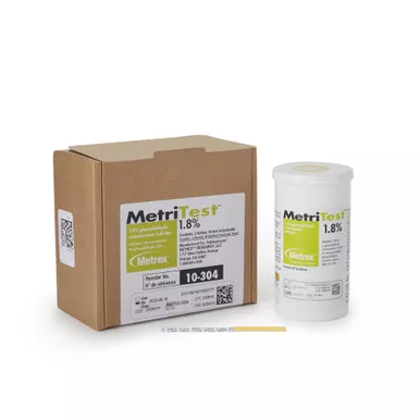 Metrex 10-304 - Glutaraldehyde Concentration Indicator MetriTest™ 1.8% Pad 60 Test Strips Bottle Single Use