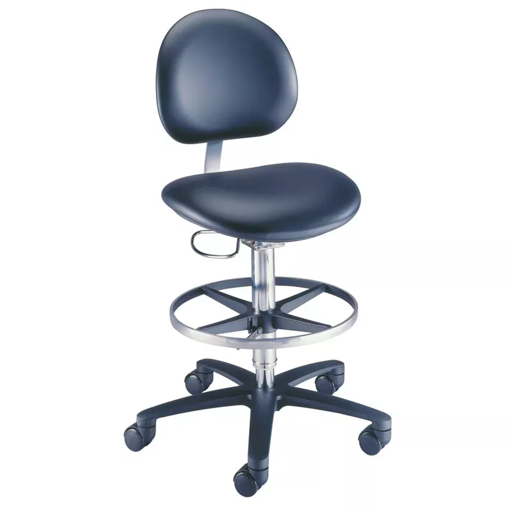 Millennium Series Lab Stool with Backrest Lab Stool w/Backrest, Gunmetal - 712188/GUNM/NA